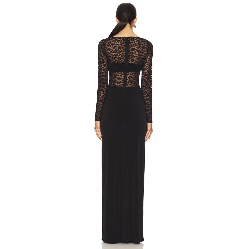 Lovers and Friends Kathryn Gown Lace Ruched Formal Evening Party Gala Elegant S - Picture 3 of 11
